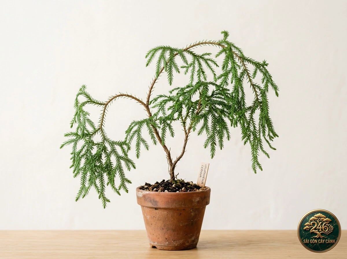 Cây thạch tùng chùm rủ đầu lân (Lycopodiella cernua) - Chân dung hình thái chuẩn Sài Gòn Cây Cảnh