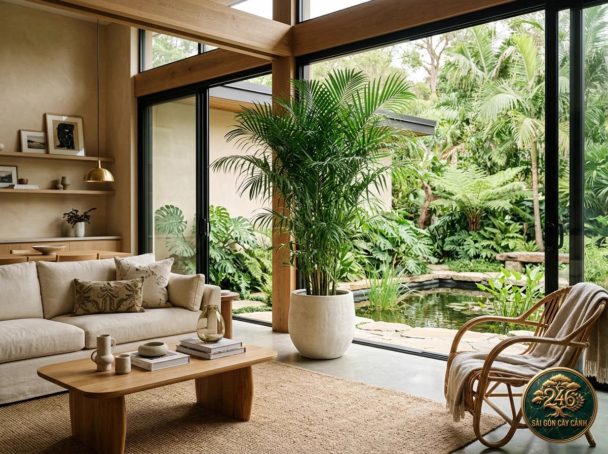Cat palm (Chamaedorea cataractarum) - Interior styling Saigon Cay Canh standard
