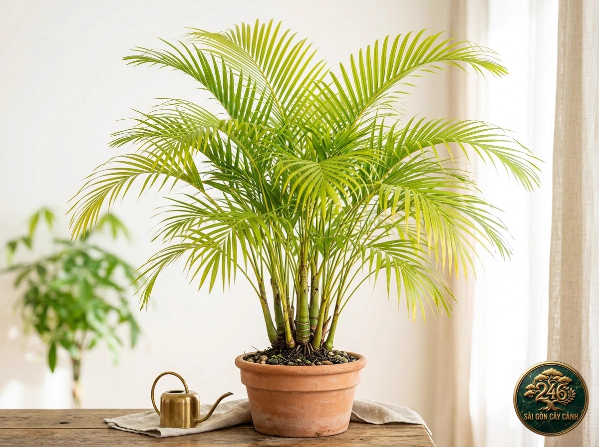 Cây cau vàng nhật buồng quả vàng (Dypsis lutescens) - Chân dung hình thái chuẩn Sài Gòn Cây Cảnh
