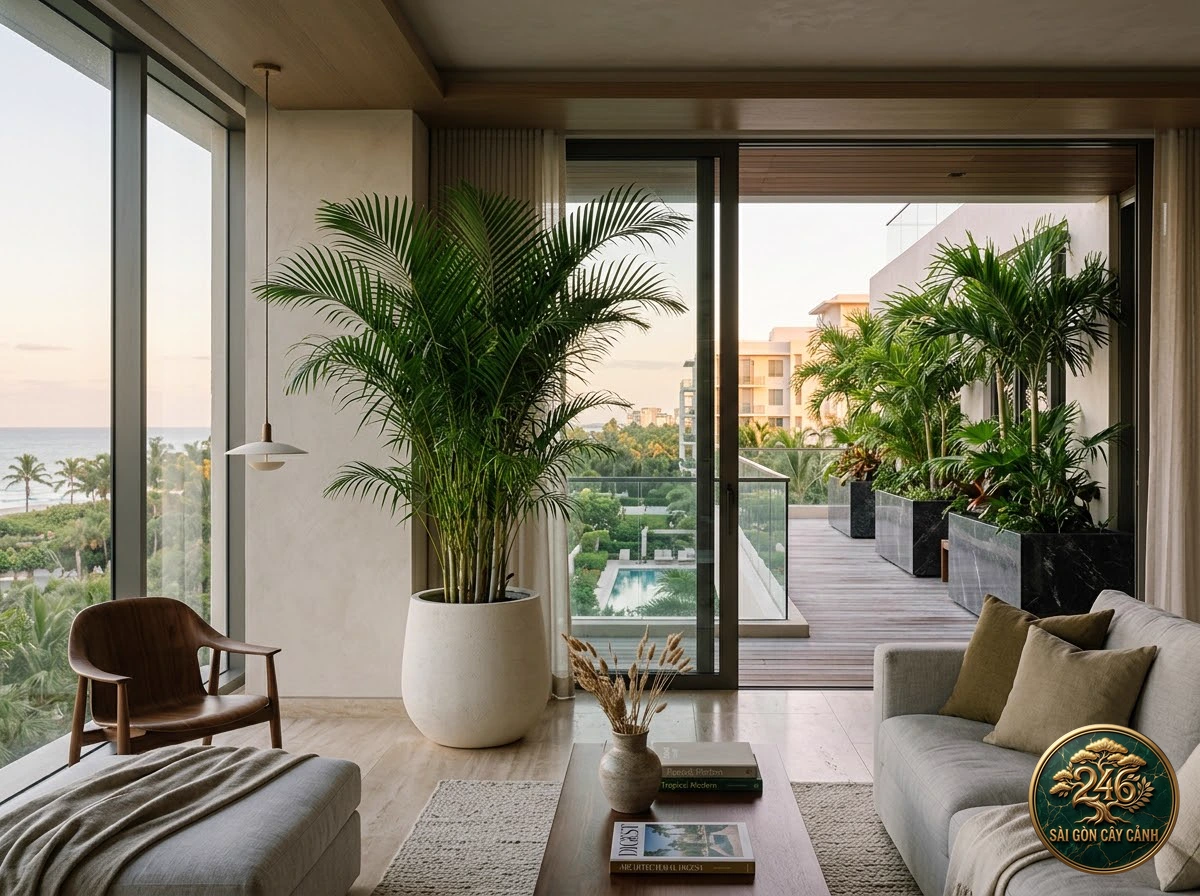 Cau bụi madagascar thân đốt trắng (Dypsis madagascariensis) - Ứng dụng không gian chuẩn Sài Gòn Cây Cảnh