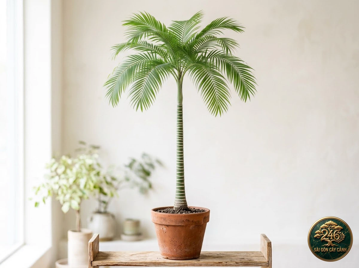 Cau bụi madagascar thân đốt trắng (Dypsis madagascariensis) - Chân dung hình thái chuẩn Sài Gòn Cây Cảnh