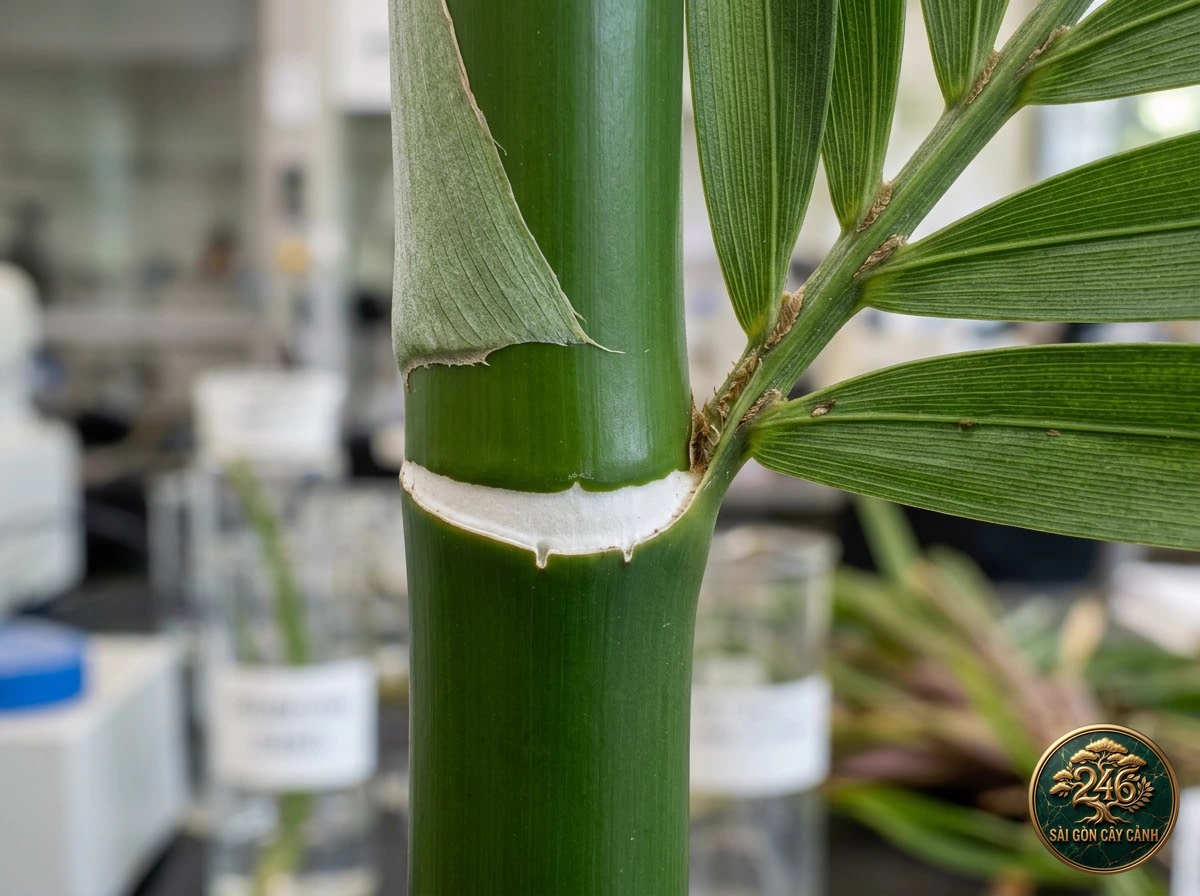 Cau pemba thân xanh láng mịn (Dypsis pembana) - Đặc điểm nhận diện chuẩn Sài Gòn Cây Cảnh