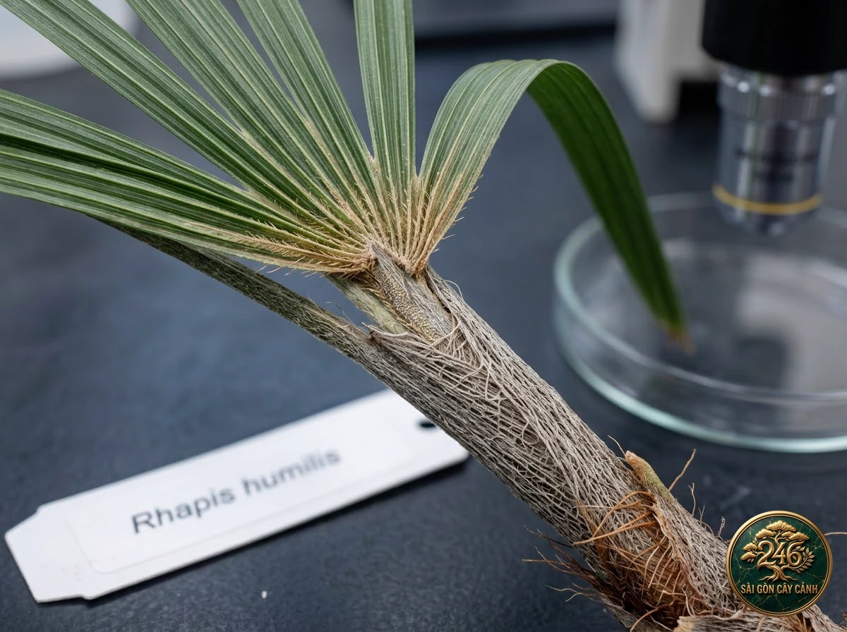 Cây mật cật lá mảnh thanh nhã (Rhapis humilis) - Đặc điểm nhận diện chuẩn Sài Gòn Cây Cảnh