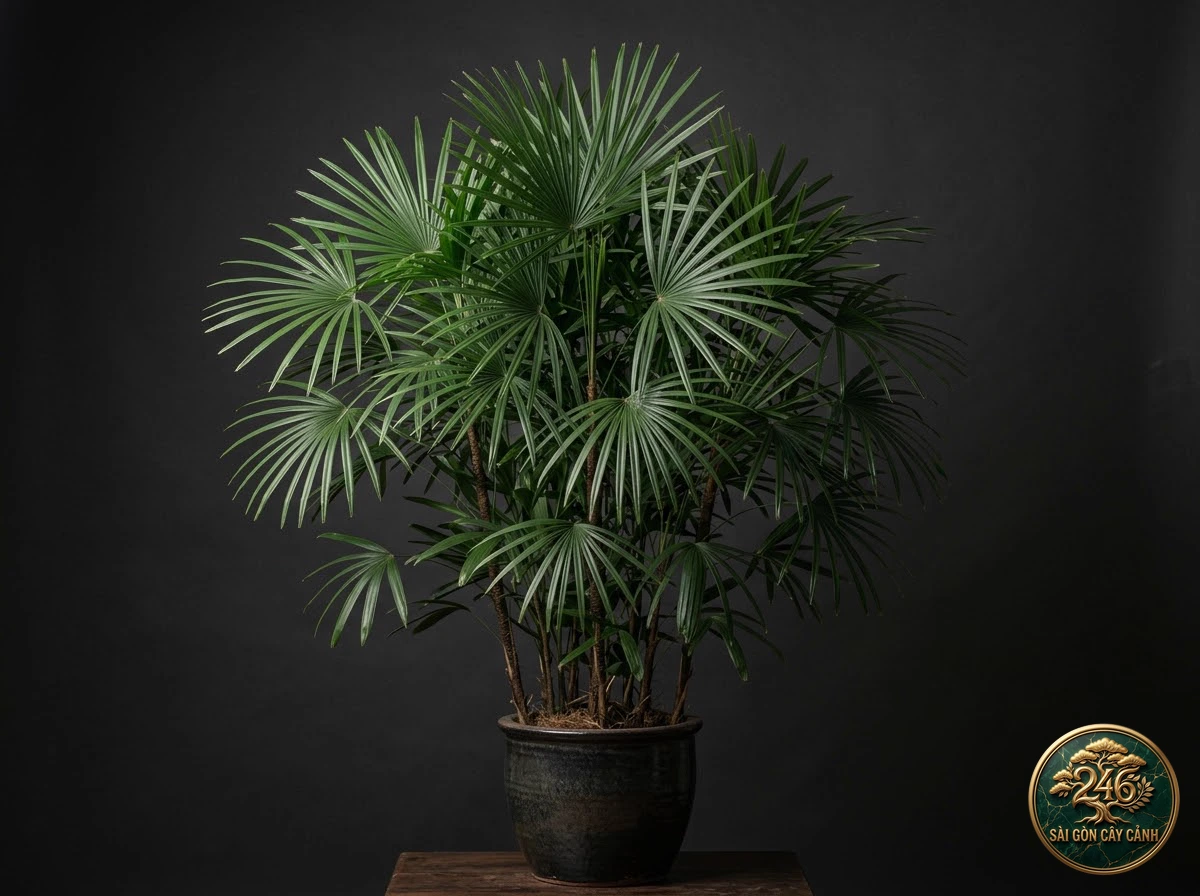 Cây mật cật nhiều thùy xoè quạt (Rhapis multifida) - Chân dung hình thái chuẩn Sài Gòn Cây Cảnh