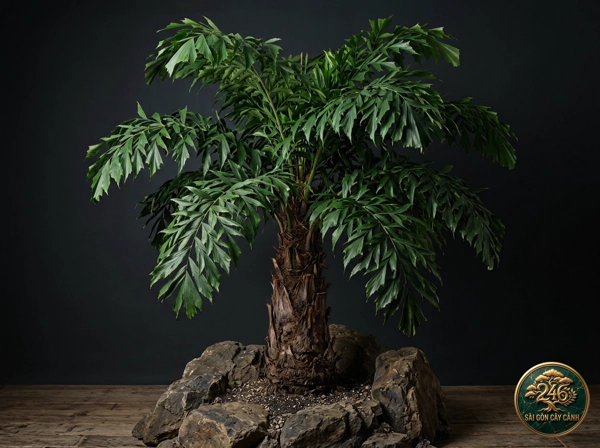 Cây cọ đuôi cá lá cụt himalaya (Caryota obtusa) - Chân dung hình thái chuẩn Sài Gòn Cây Cảnh