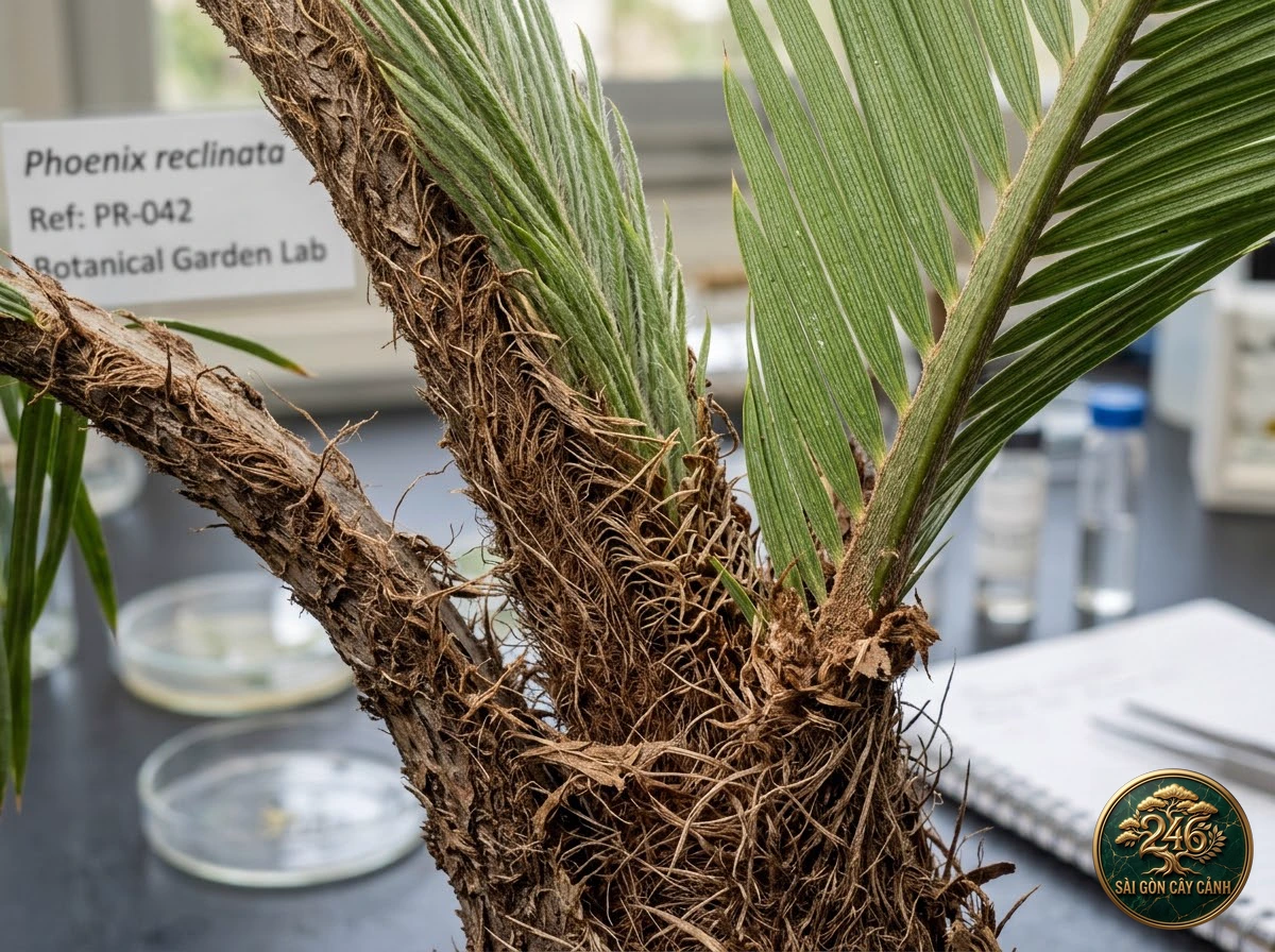 Senegal date palm (Phoenix reclinata) - Identification close-up Saigon Cay Canh standard