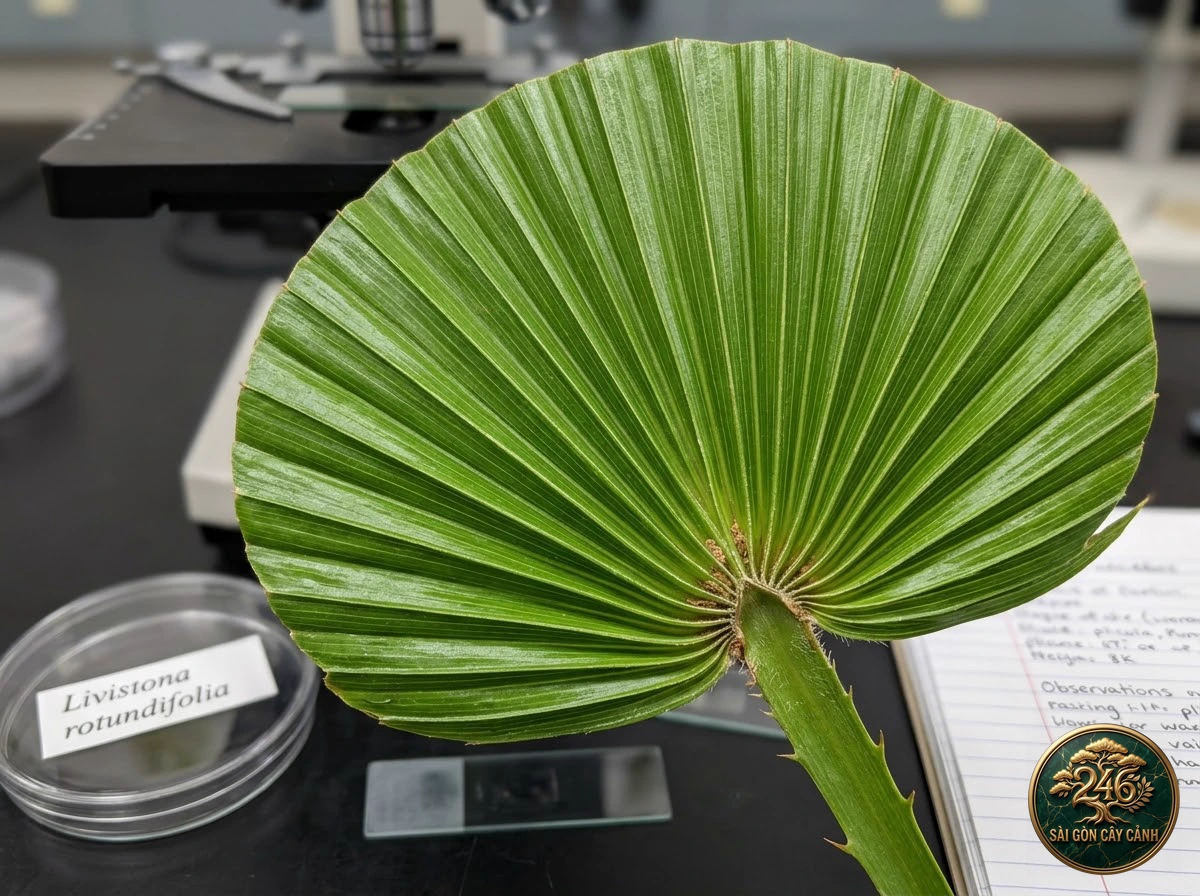 Cây cọ lá tròn chân vịt bàn (Livistona rotundifolia) - Đặc điểm nhận diện chuẩn Sài Gòn Cây Cảnh