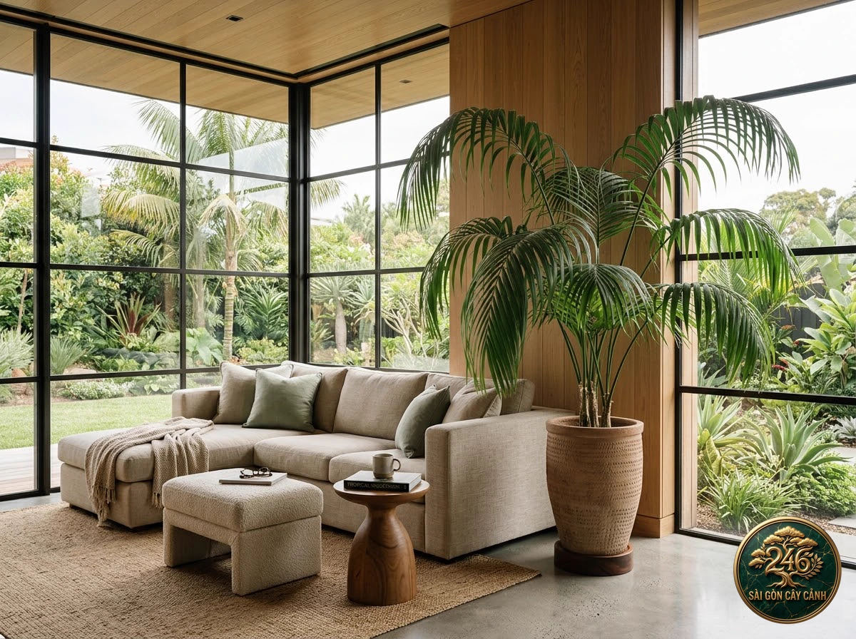 Cây cọ xoăn lượn belmore (Howea belmoreana) - Ứng dụng không gian chuẩn Sài Gòn Cây Cảnh