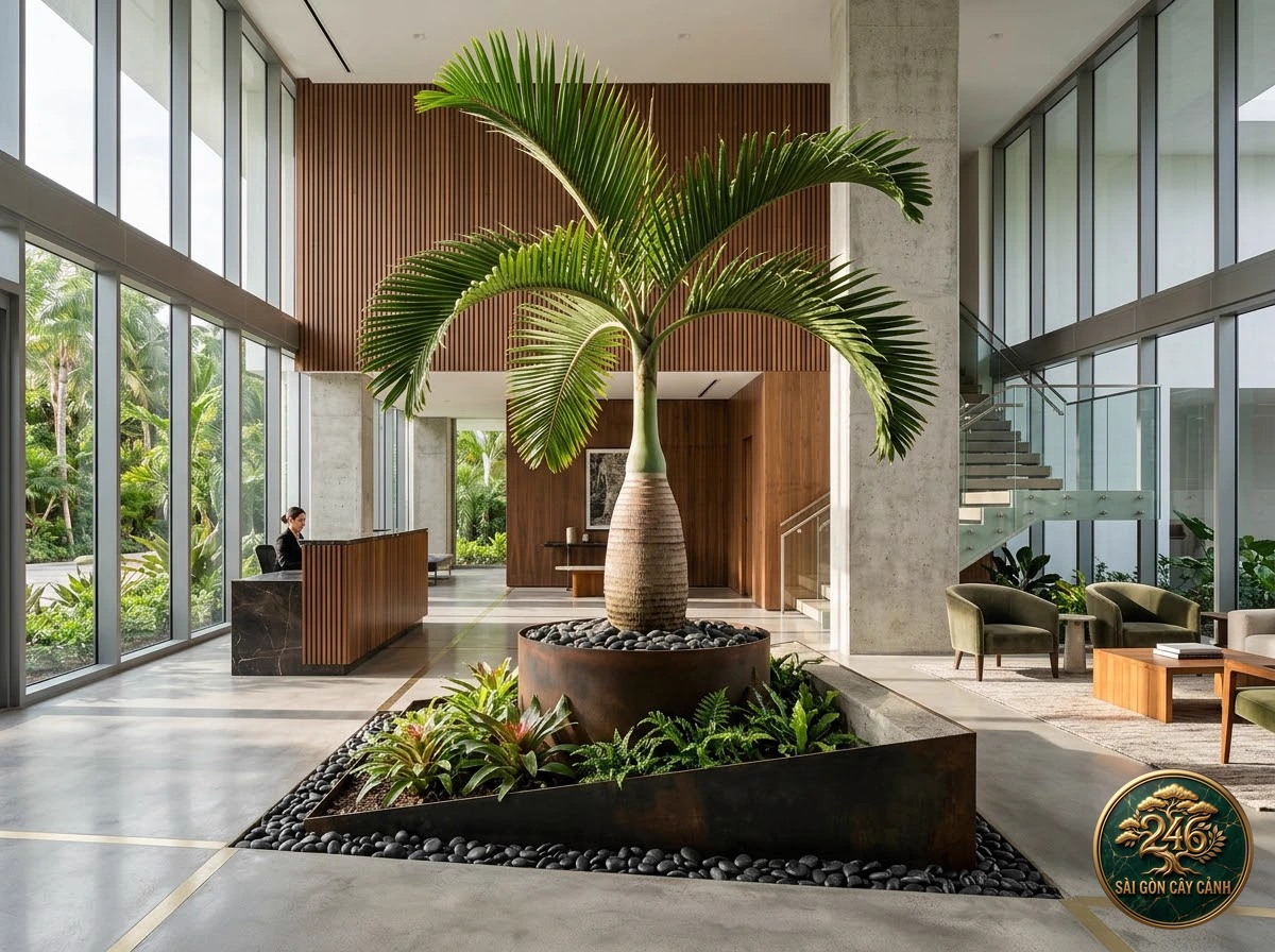 Spindle palm (Hyophorbe verschaffeltii) - Interior styling Saigon Cay Canh standard