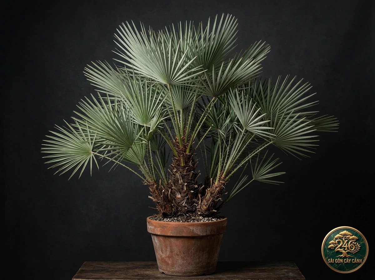 Cây cọ lùn địa trung hải bụi gai (Chamaerops humilis) - Chân dung hình thái chuẩn Sài Gòn Cây Cảnh