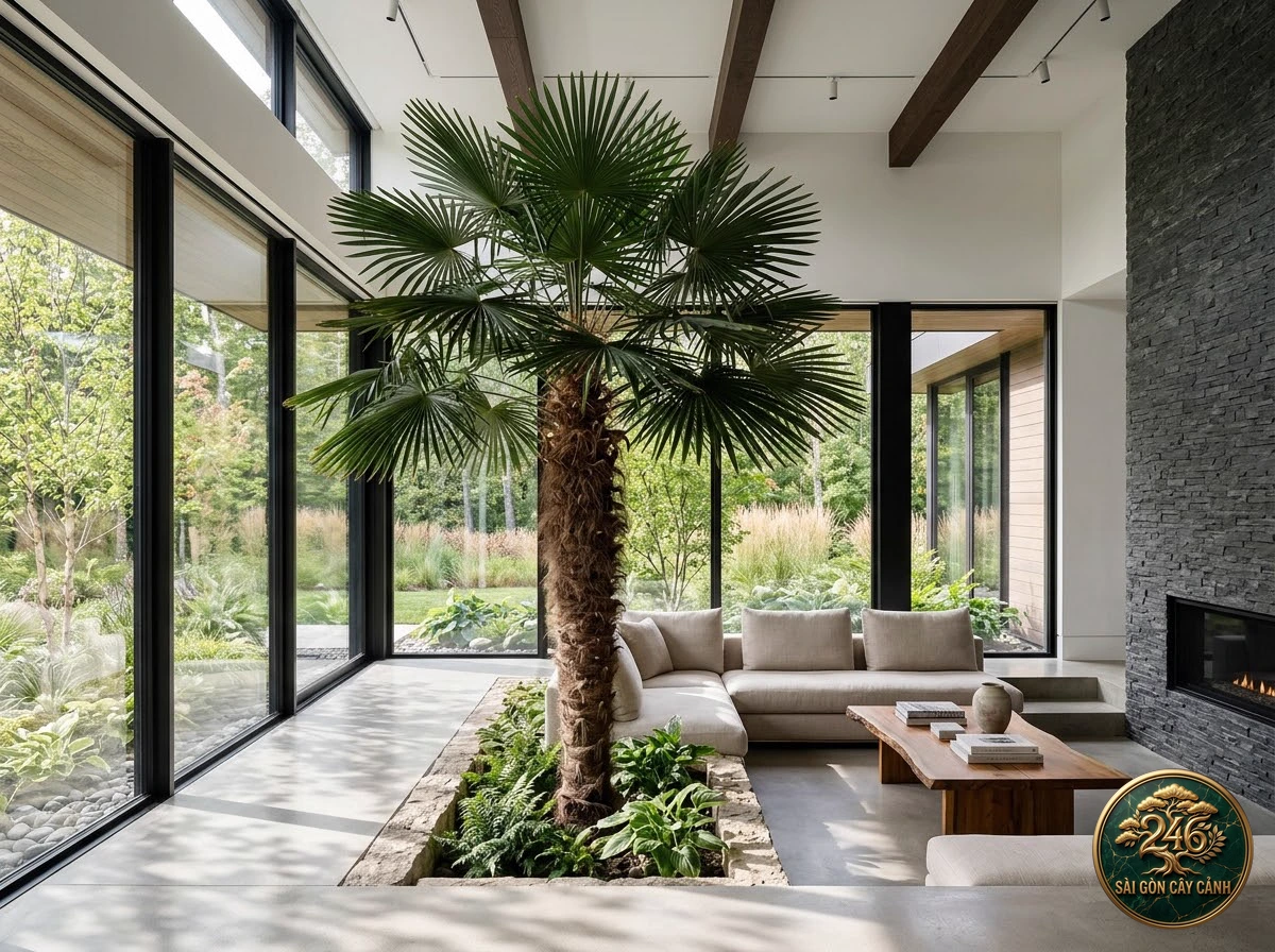 Windmill palm (Trachycarpus fortunei) - Interior styling Saigon Cay Canh standard