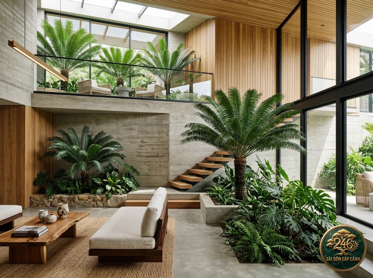 Queen sago (Cycas circinalis) - Interior styling Saigon Cay Canh standard