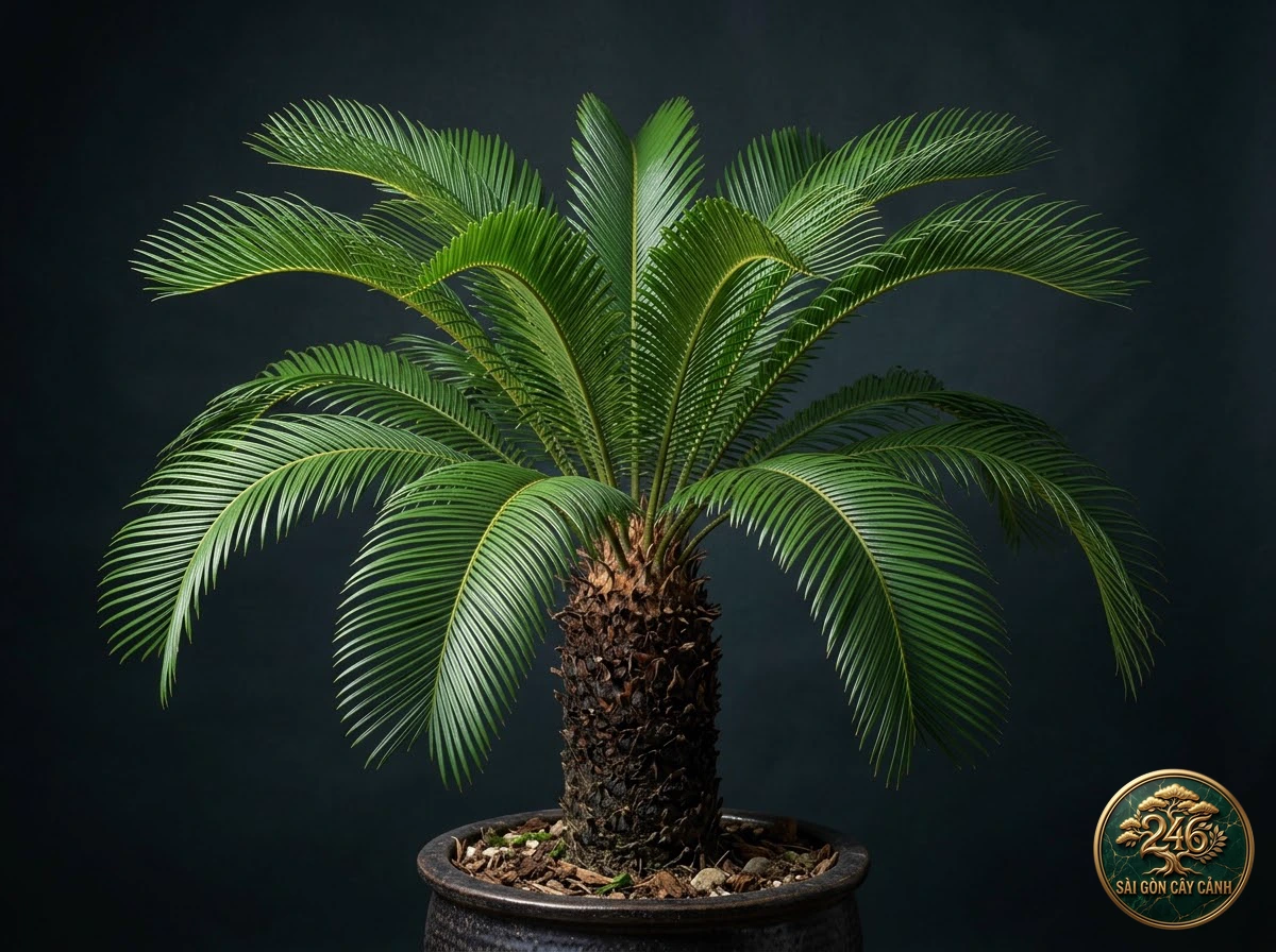 Cây vạn tuế chùm vòng ấn độ (Cycas circinalis) - Chân dung hình thái chuẩn Sài Gòn Cây Cảnh