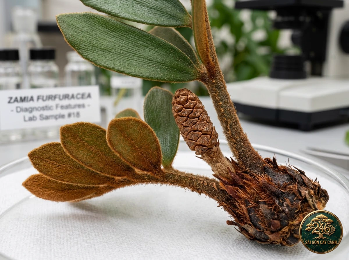 Cây cọ bìa các tông vẩy bìa dày (Zamia furfuracea) - Đặc điểm nhận diện chuẩn Sài Gòn Cây Cảnh