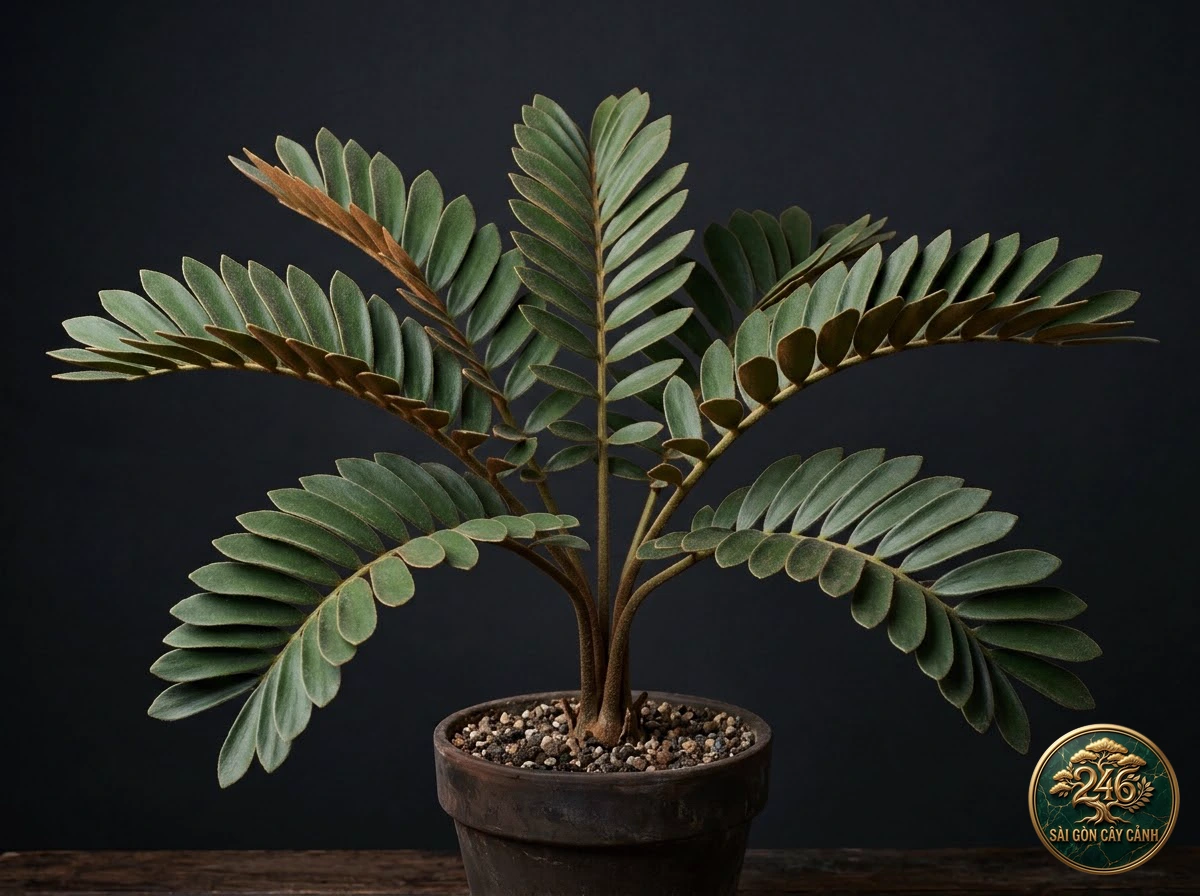 Cây cọ bìa các tông vẩy bìa dày (Zamia furfuracea) - Chân dung hình thái chuẩn Sài Gòn Cây Cảnh