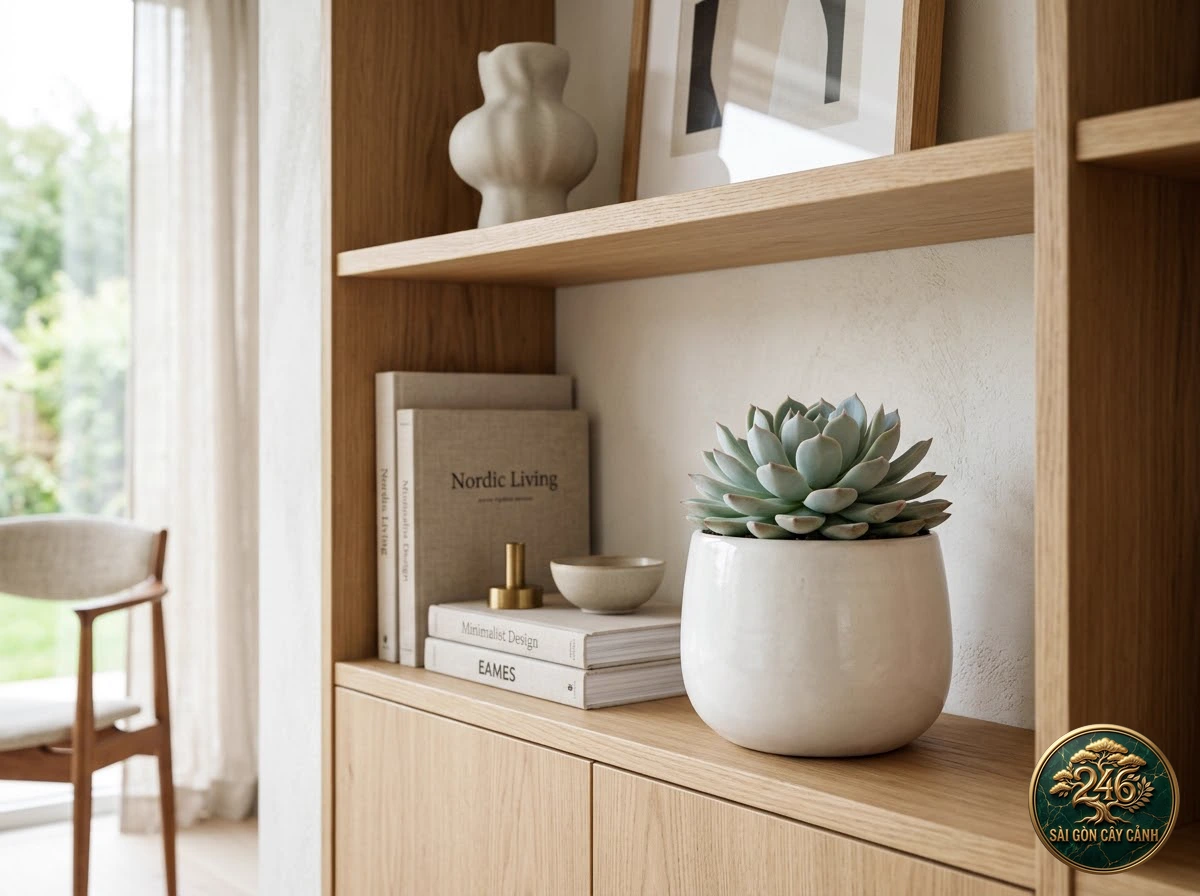 Mexican snow ball (Echeveria elegans) - Interior styling Saigon Cay Canh standard