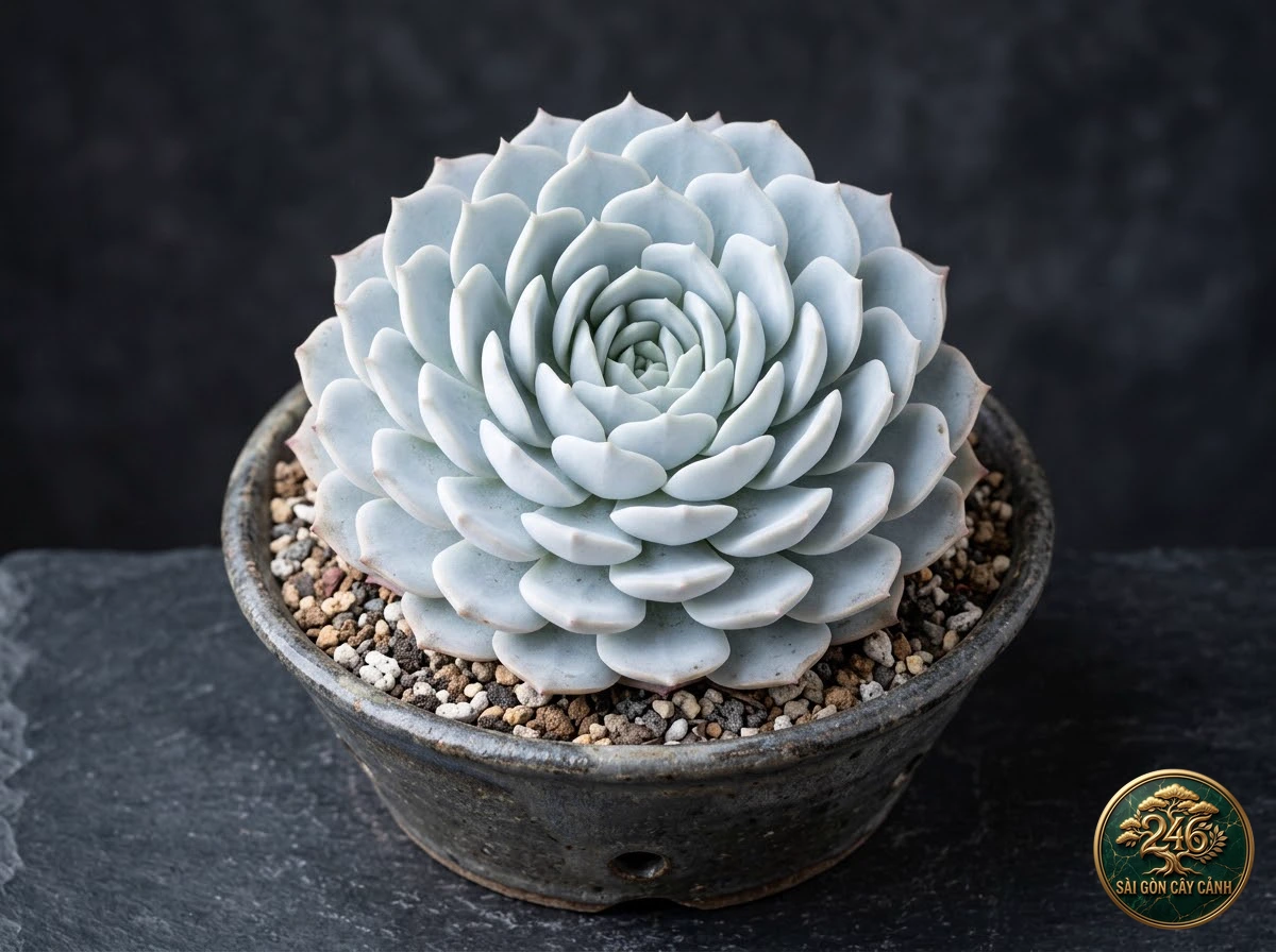 Sen đá ngọc bích thạch ngọc (Echeveria elegans) - Chân dung hình thái chuẩn Sài Gòn Cây Cảnh