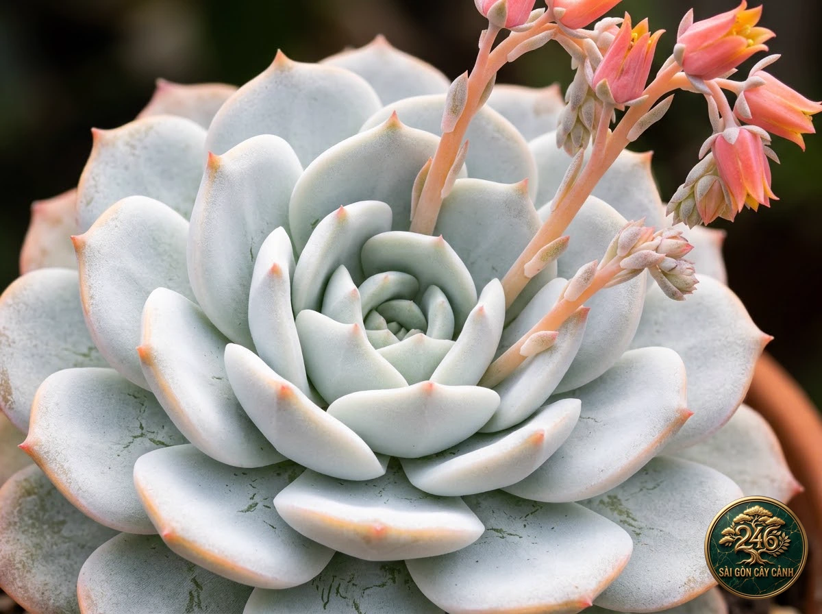 Sen đá phấn tuyết trắng laui (Echeveria laui) - Đặc điểm nhận diện chuẩn Sài Gòn Cây Cảnh