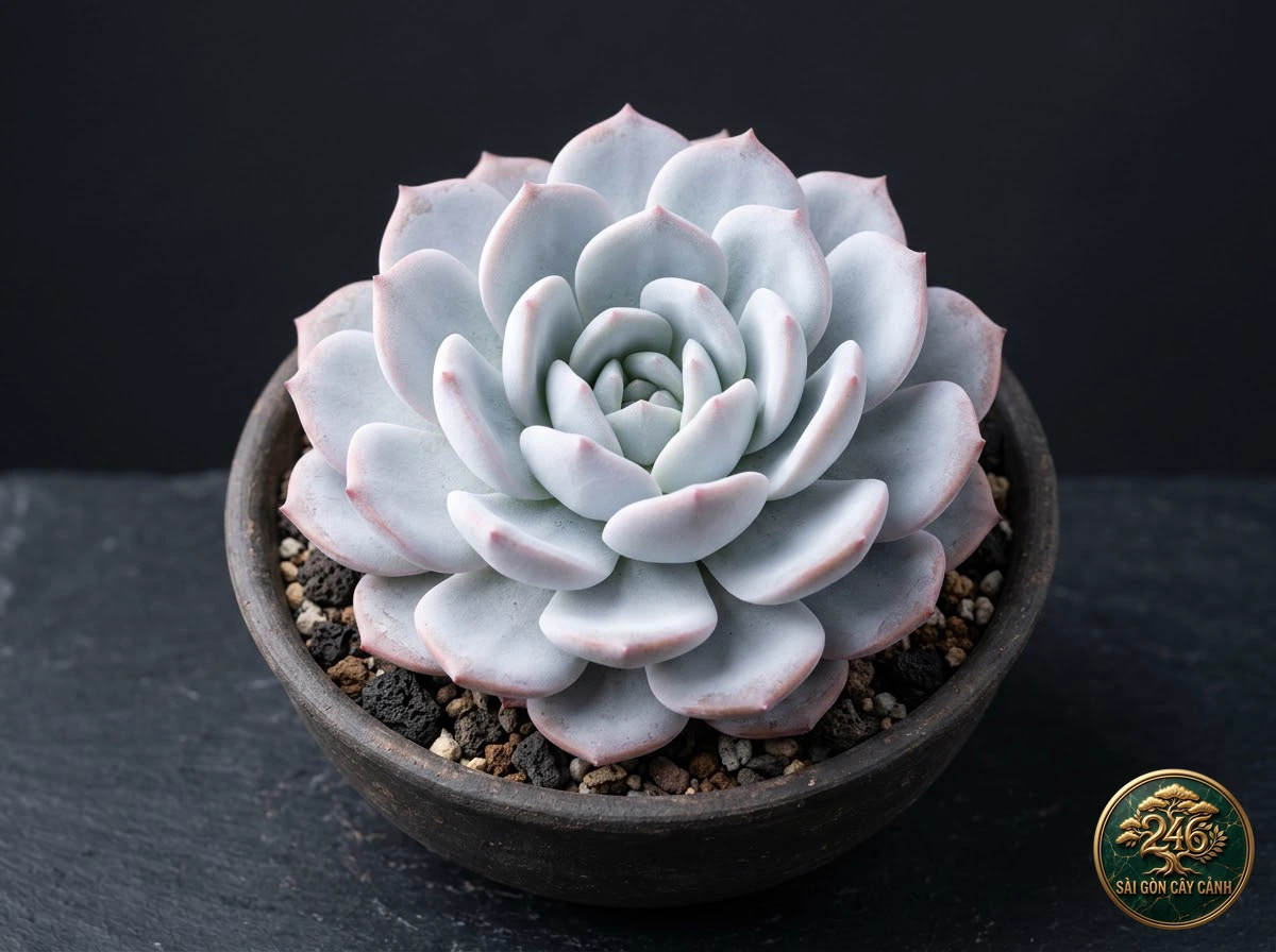 Sen đá phấn tuyết trắng laui (Echeveria laui) - Chân dung hình thái chuẩn Sài Gòn Cây Cảnh