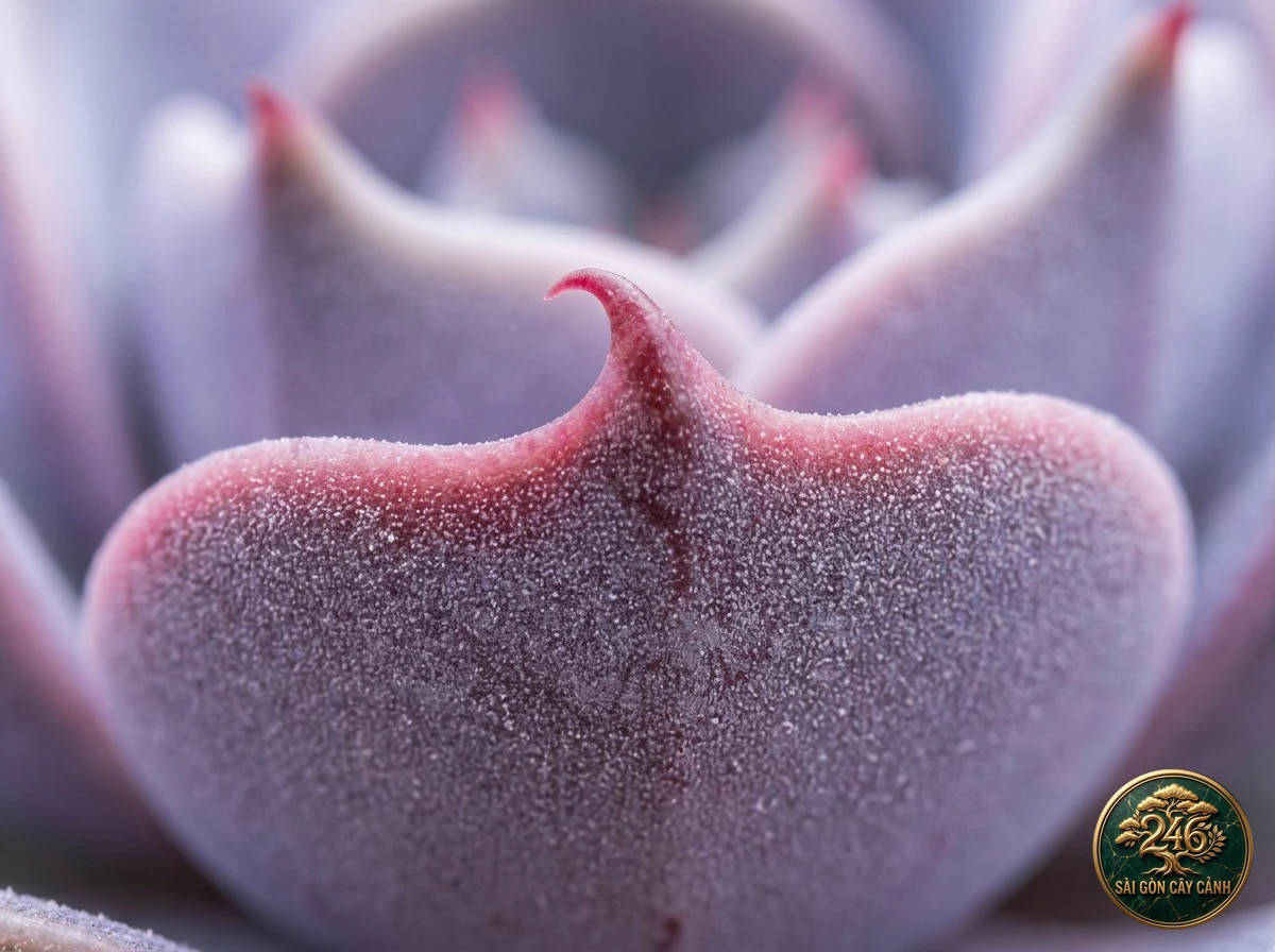 Sen đá ma tím bóng ma (Echeveria lilacina) - Đặc điểm nhận diện chuẩn Sài Gòn Cây Cảnh