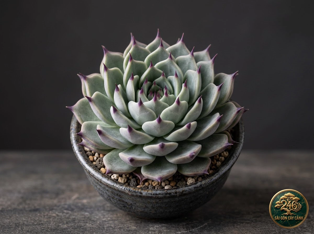 Sen đá cánh cung lửa đỏ (Echeveria subrigida) - Ứng dụng không gian chuẩn Sài Gòn Cây Cảnh