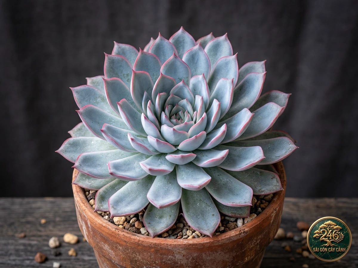 Sen đá mũi tên nhọn tím (Echeveria cuspidata) - Ứng dụng không gian chuẩn Sài Gòn Cây Cảnh