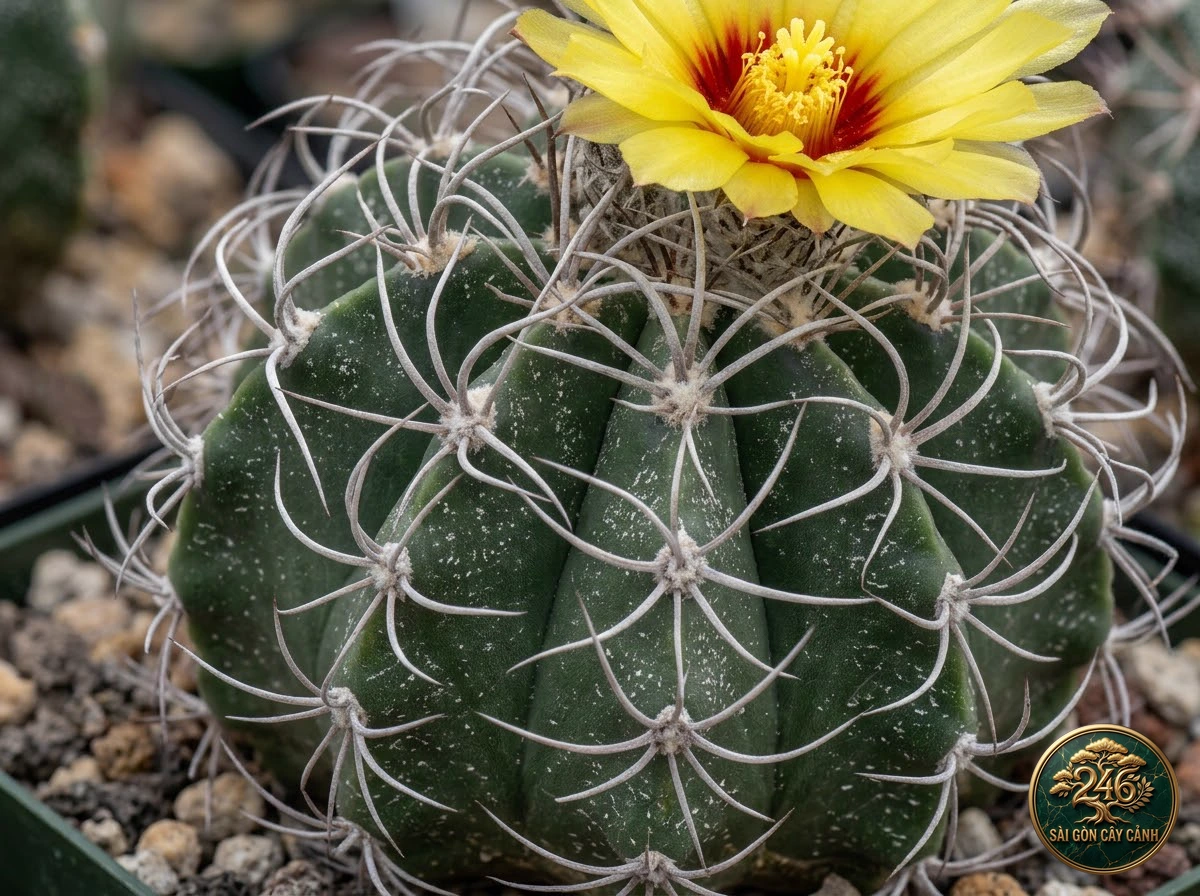 Xương rồng sừng rậm gai tơ xoắn (Astrophytum senile) - Chân dung hình thái chuẩn Sài Gòn Cây Cảnh