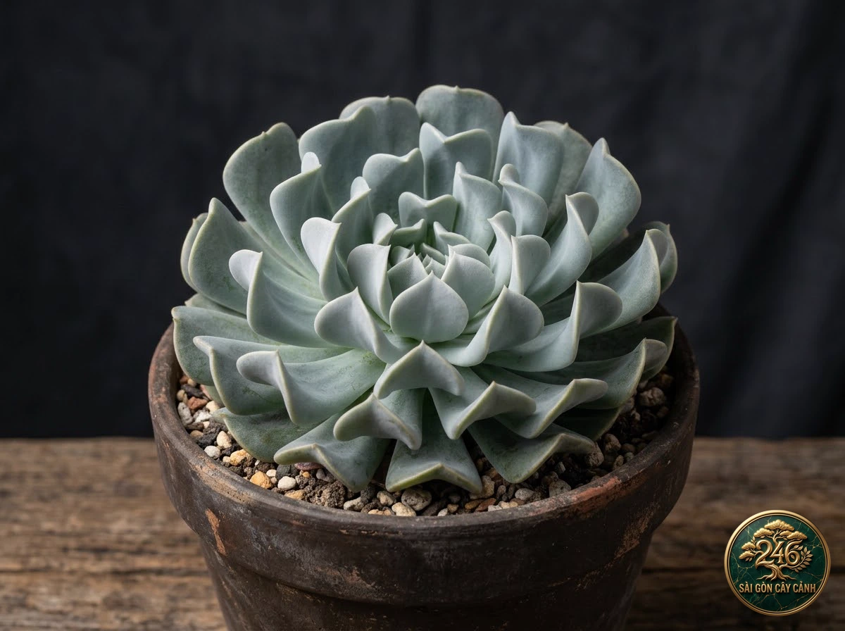 Sen đá vòi voi lá xoắn bạc (Echeveria runyonii) - Chân dung hình thái chuẩn Sài Gòn Cây Cảnh