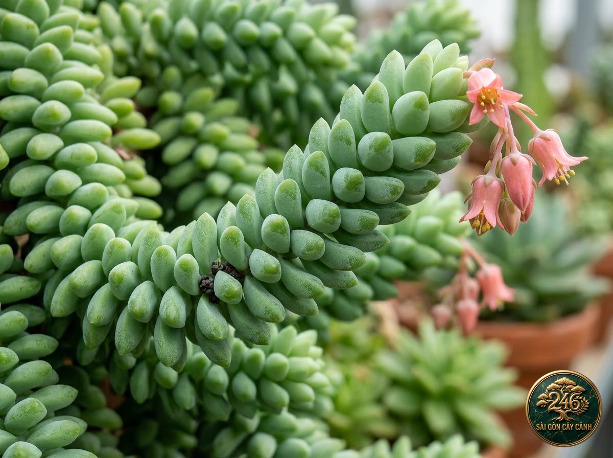 Sen đá chuỗi ngọc rủ đuôi lừa (Sedum morganianum) - Đặc điểm nhận diện chuẩn Sài Gòn Cây Cảnh