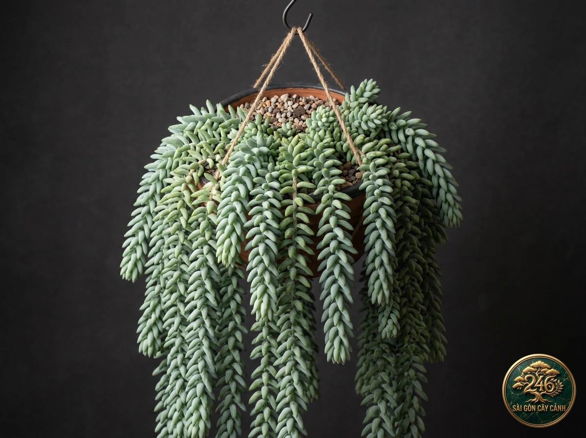 Sen đá chuỗi ngọc rủ đuôi lừa (Sedum morganianum) - Chân dung hình thái chuẩn Sài Gòn Cây Cảnh