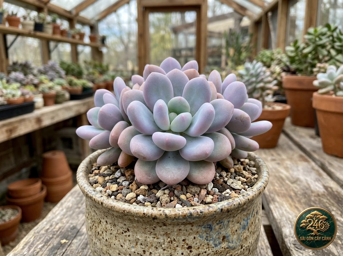 Broadleaf stonecrop (Sedum spathulifolium) - Interior styling Saigon Cay Canh standard
