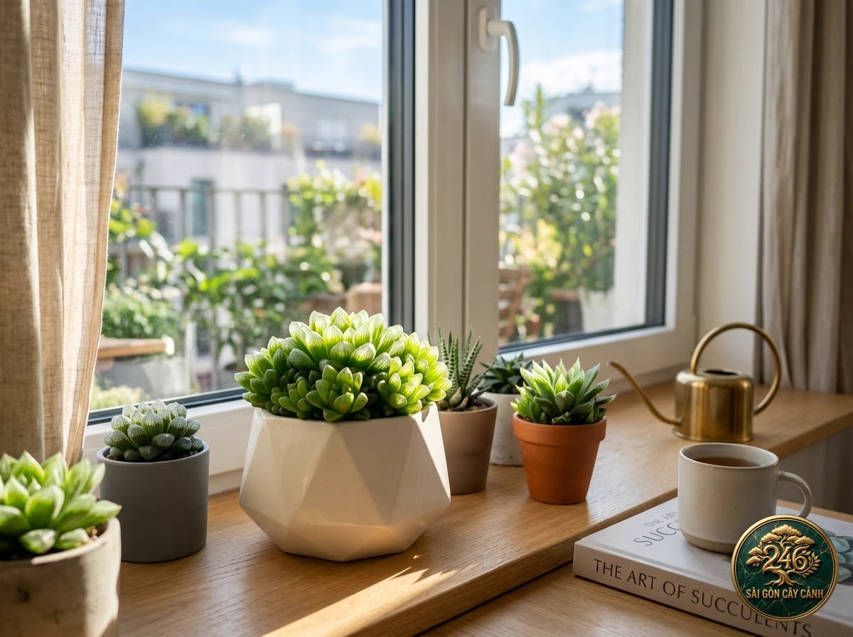 Sen đá ma xám bạc trườn (Graptopetalum paraguayense) - Chân dung hình thái chuẩn Sài Gòn Cây Cảnh