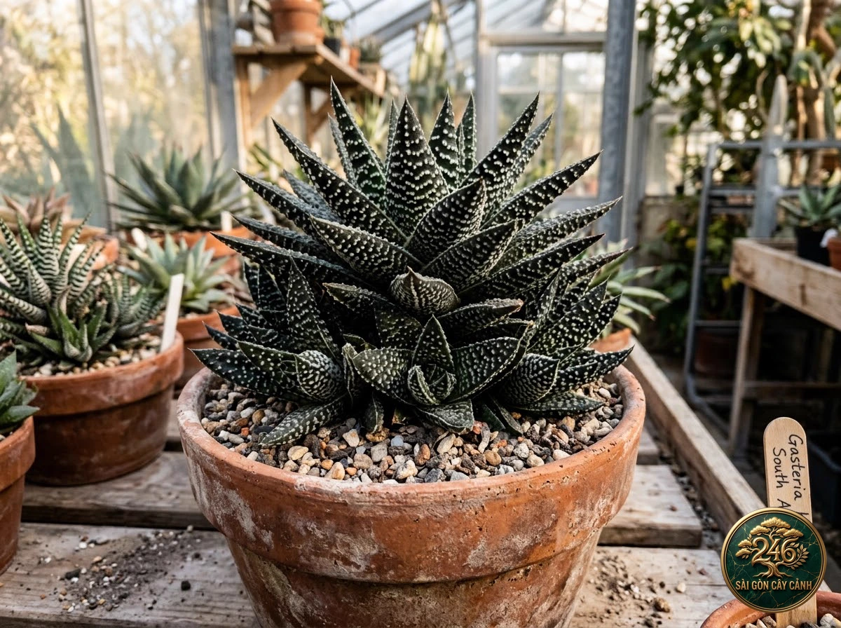 Cây đồng tiền bạc thân gỗ (Crassula arborescens) - Chân dung hình thái chuẩn Sài Gòn Cây Cảnh