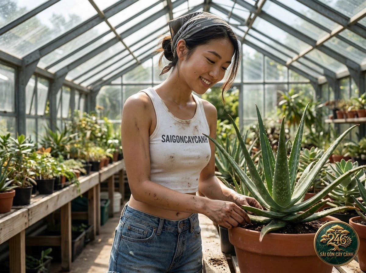 Saigon Cay Canh green living space featuring Soap Aloe