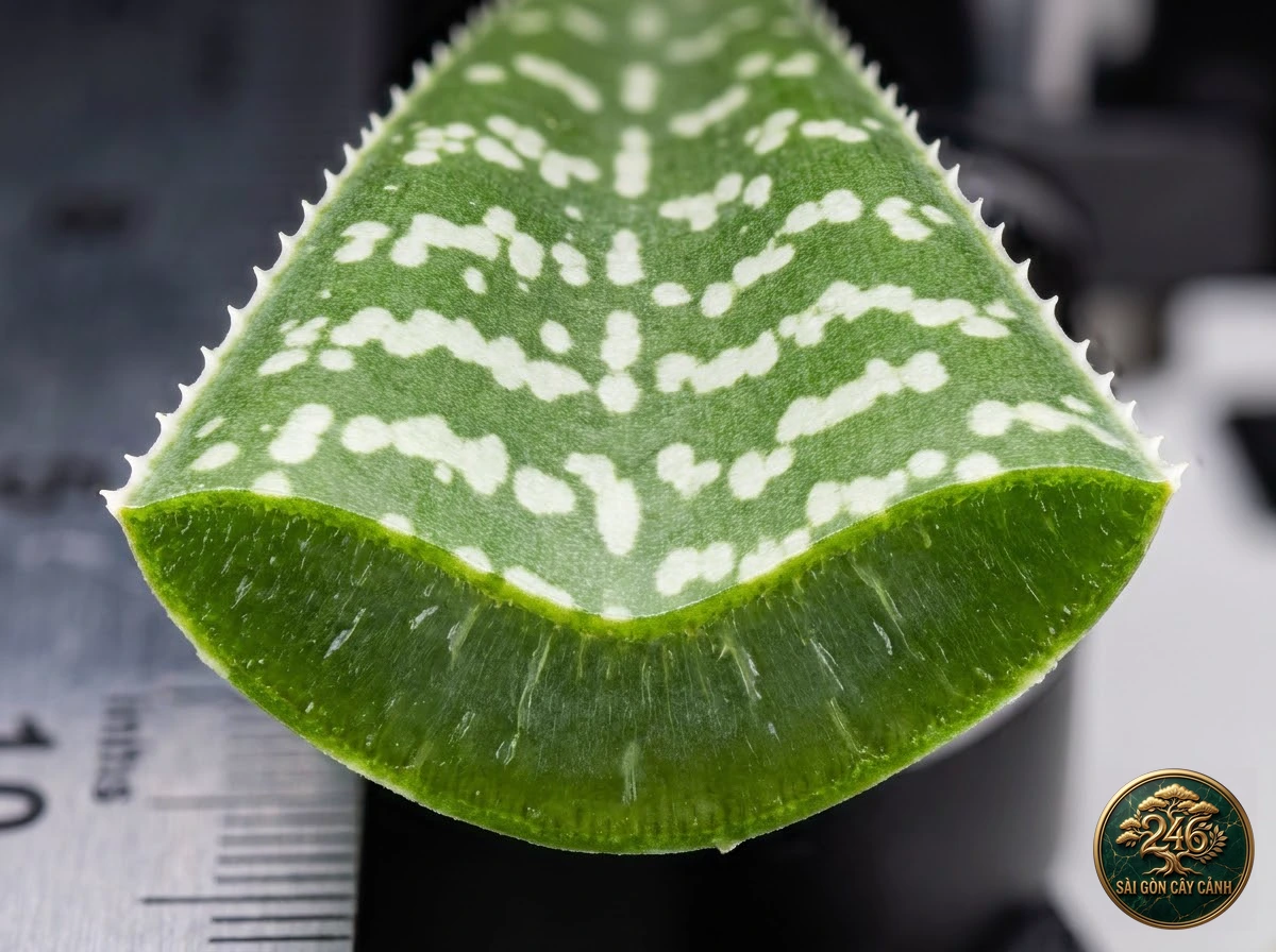 Đặc điểm nhận diện hình thái Cây lô hội gà gô ba cạnh vằn (Aloe variegata)