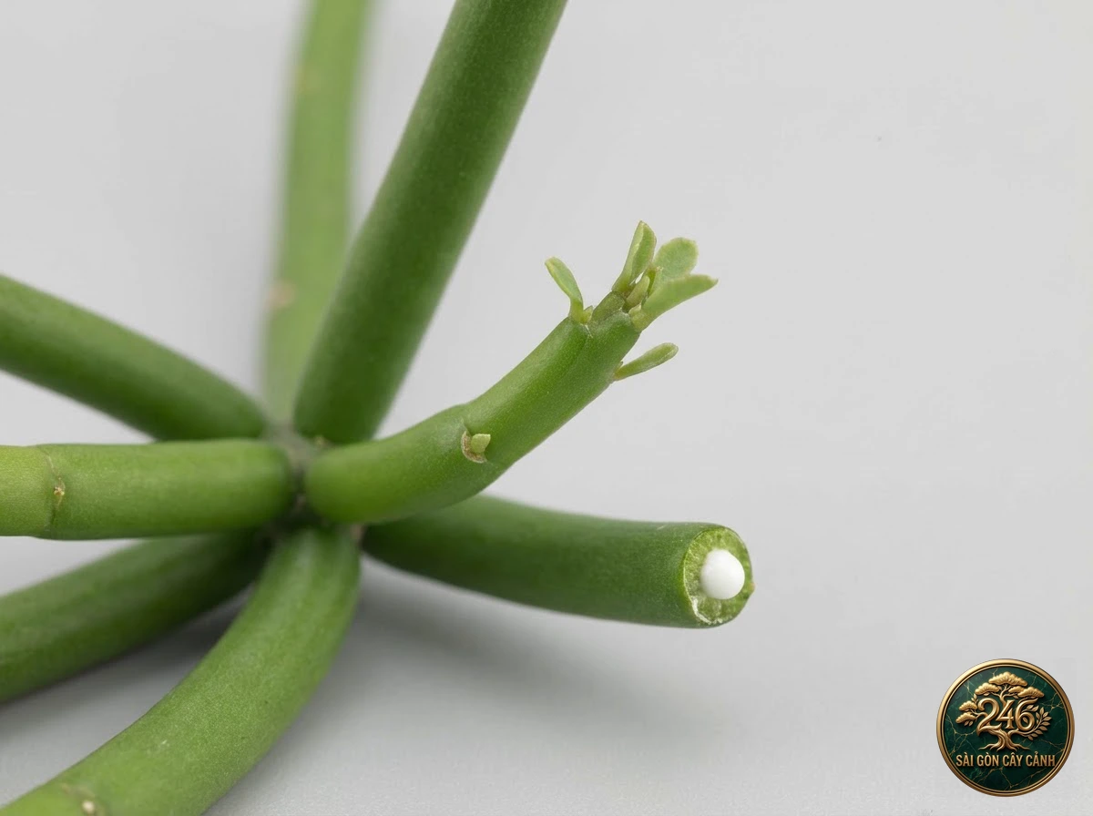 Đặc điểm nhận diện hình thái Cây giao xương cá que gậy san hô (Euphorbia tirucalli)