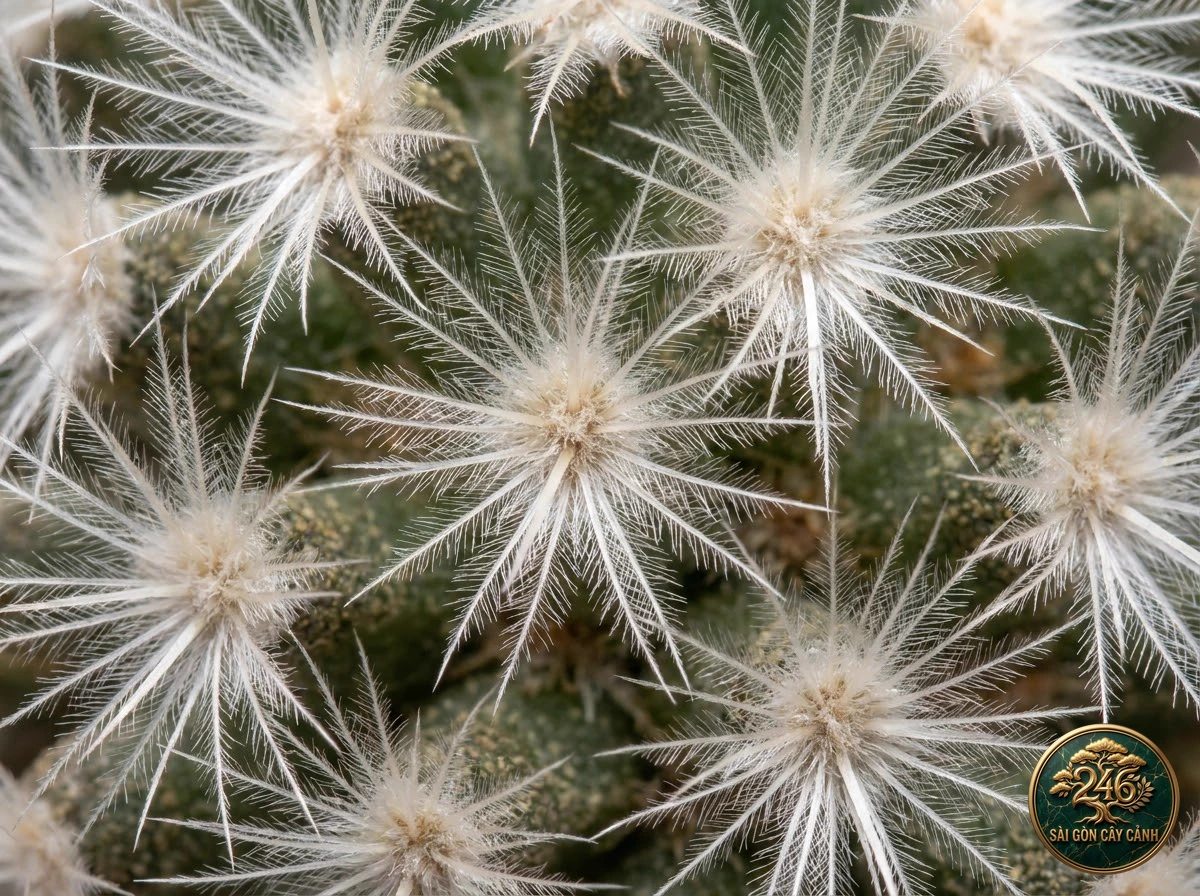 Đặc điểm nhận diện hình thái Xương rồng lông vũ chim trắng (Mammillaria plumosa)