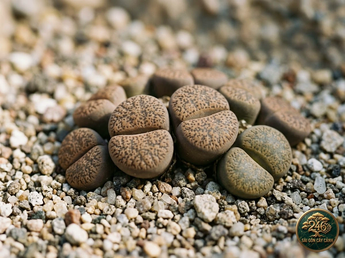 Living stone lesliei (Lithops lesliei): identification details