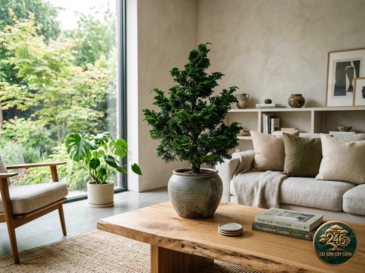 Ảnh thực vật Cây bách Hinoki: Ứng dụng không gian kiến trúc cảnh quan