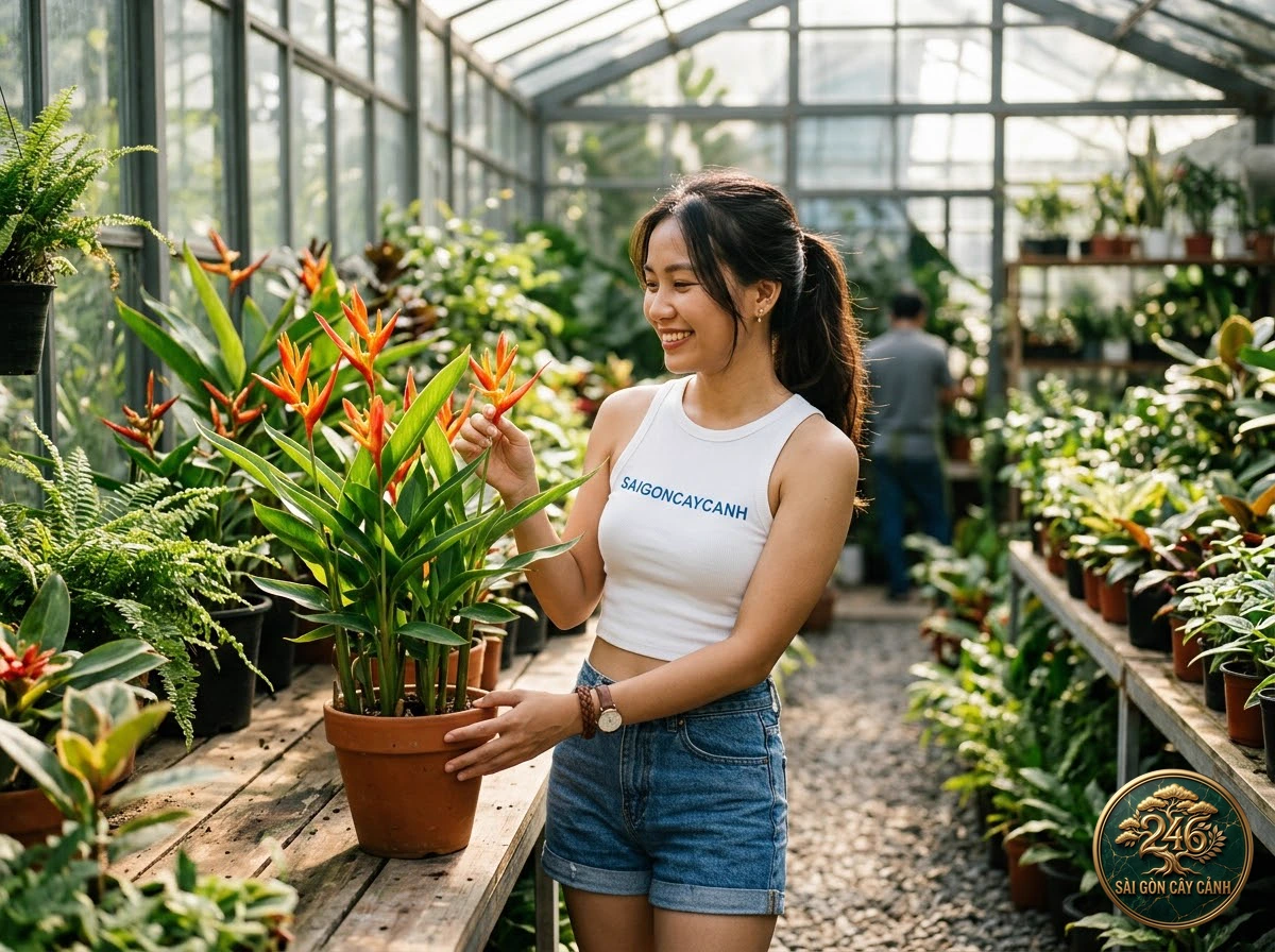 Ảnh thực vật Cây chuối mỏ két: Khoảnh khắc chăm sóc tại vườn ươm Sài Gòn Cây Cảnh