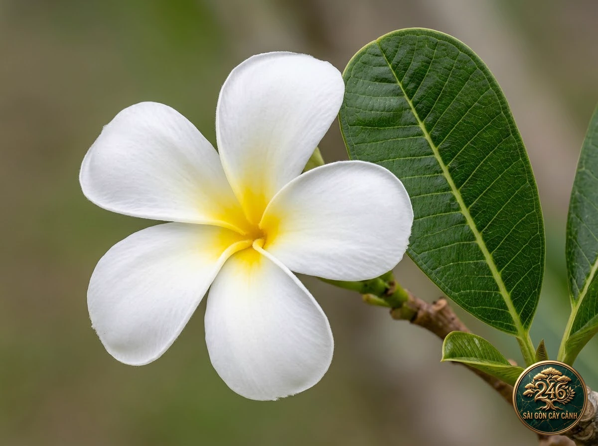 Äặc Ä‘iểm nháºn diện hình thái Cây đại lá tù sứ singapore lá bóng (Plumeria obtusa)