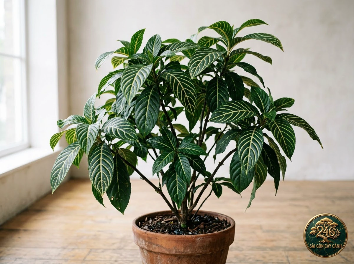 Hình ảnh hồ sơ Cây môn cảnh sanchezia gân vàng rực (Sanchezia speciosa)