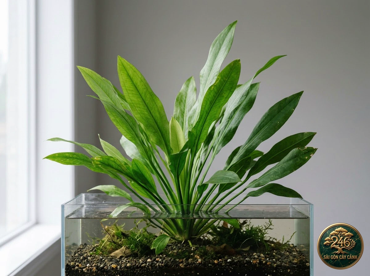 Hình ảnh hồ sơ Cây trầu bà thủy sinh amazon kiếm xanh (Echinodorus amazonicus)